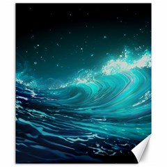 Tsunami Waves Ocean Sea Nautical Nature Water Canvas 20  X 24  by uniart180623