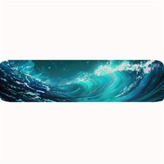 Tsunami Waves Ocean Sea Nautical Nature Water Large Bar Mat by uniart180623