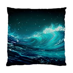 Tsunami Waves Ocean Sea Nautical Nature Water Standard Cushion Case (one Side) by uniart180623