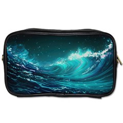 Tsunami Waves Ocean Sea Nautical Nature Water Toiletries Bag (two Sides) by uniart180623