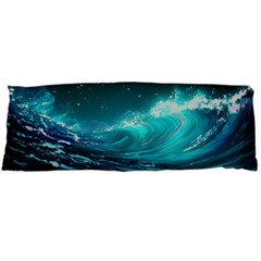 Tsunami Waves Ocean Sea Nautical Nature Water Body Pillow Case (dakimakura) by uniart180623