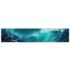 Tsunami Waves Ocean Sea Nautical Nature Water Small Premium Plush Fleece Scarf by uniart180623