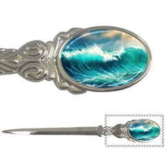 Waves Ocean Sea Tsunami Nautical Painting Letter Opener by uniart180623