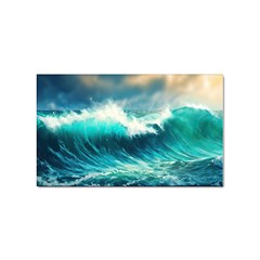 Waves Ocean Sea Tsunami Nautical Painting Sticker Rectangular (100 Pack) by uniart180623