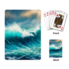 Waves Ocean Sea Tsunami Nautical Painting Playing Cards Single Design (rectangle) by uniart180623