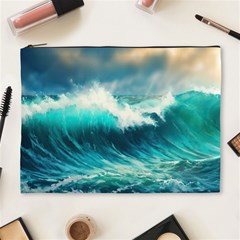 Waves Ocean Sea Tsunami Nautical Painting Cosmetic Bag (xl) by uniart180623