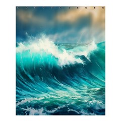 Waves Ocean Sea Tsunami Nautical Painting Shower Curtain 60  X 72  (medium)  by uniart180623