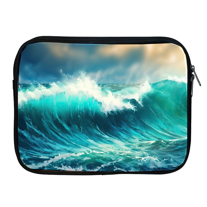 Waves Ocean Sea Tsunami Nautical Painting Apple iPad 2/3/4 Zipper Cases