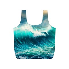 Waves Ocean Sea Tsunami Nautical Painting Full Print Recycle Bag (s) by uniart180623