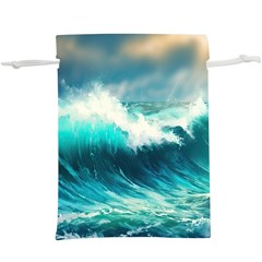 Waves Ocean Sea Tsunami Nautical Painting Lightweight Drawstring Pouch (xl) by uniart180623