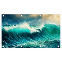 Waves Ocean Sea Tsunami Nautical Painting Banner And Sign 7  X 4  by uniart180623