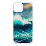 Waves Ocean Sea Tsunami Nautical Painting iPhone 14 TPU UV Print Case Front