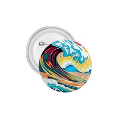 Waves Ocean Sea Tsunami Nautical Arts 1 75  Buttons by uniart180623