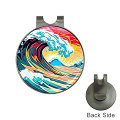 Waves Ocean Sea Tsunami Nautical Arts Hat Clips With Golf Markers by uniart180623