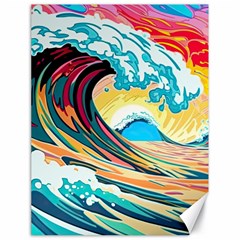 Waves Ocean Sea Tsunami Nautical Arts Canvas 18  X 24  by uniart180623