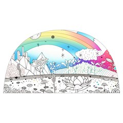 Rainbow Fun Cute Minimal Doodle Drawing Arts Anti Scalding Pot Cap by uniart180623