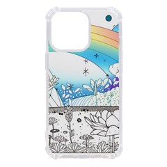 Rainbow Fun Cute Minimal Doodle Drawing Arts Iphone 13 Pro Tpu Uv Print Case