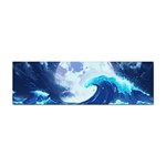 Waves Ocean Sea Tsunami Nautical Blue Sticker Bumper (100 pack) Front