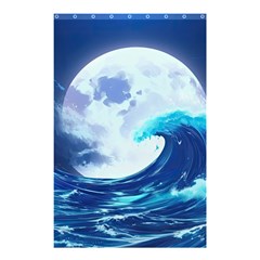 Waves Ocean Sea Tsunami Nautical Blue Shower Curtain 48  X 72  (small) 