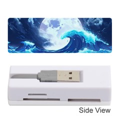 Waves Ocean Sea Tsunami Nautical Blue Memory Card Reader (stick) by uniart180623