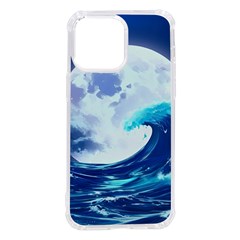 Waves Ocean Sea Tsunami Nautical Blue Iphone 14 Pro Max Tpu Uv Print Case by uniart180623