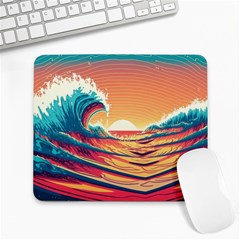 Waves Ocean Sea Tsunami Nautical Art Nature Large Mousepad by uniart180623