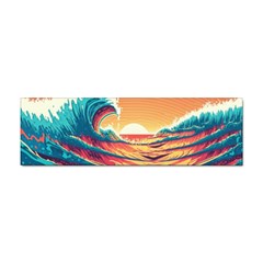 Waves Ocean Sea Tsunami Nautical Art Nature Sticker (bumper) by uniart180623