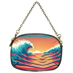 Waves Ocean Sea Tsunami Nautical Art Nature Chain Purse (one Side) by uniart180623