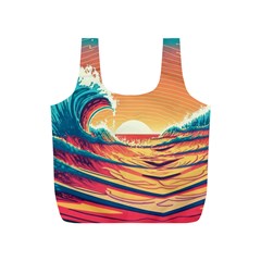 Waves Ocean Sea Tsunami Nautical Art Nature Full Print Recycle Bag (s) by uniart180623