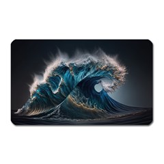 Tsunami Waves Ocean Sea Water Rough Seas Magnet (rectangular) by uniart180623