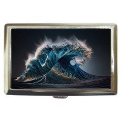 Tsunami Waves Ocean Sea Water Rough Seas Cigarette Money Case by uniart180623