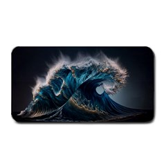 Tsunami Waves Ocean Sea Water Rough Seas Medium Bar Mat by uniart180623