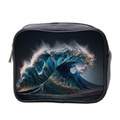 Tsunami Waves Ocean Sea Water Rough Seas Mini Toiletries Bag (two Sides) by uniart180623