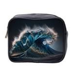 Tsunami Waves Ocean Sea Water Rough Seas Mini Toiletries Bag (Two Sides) Front