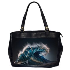 Tsunami Waves Ocean Sea Water Rough Seas Oversize Office Handbag (2 Sides) by uniart180623