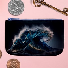 Tsunami Waves Ocean Sea Water Rough Seas Large Coin Purse by uniart180623