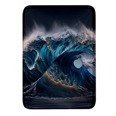 Tsunami Waves Ocean Sea Water Rough Seas Rectangular Glass Fridge Magnet (4 Pack)