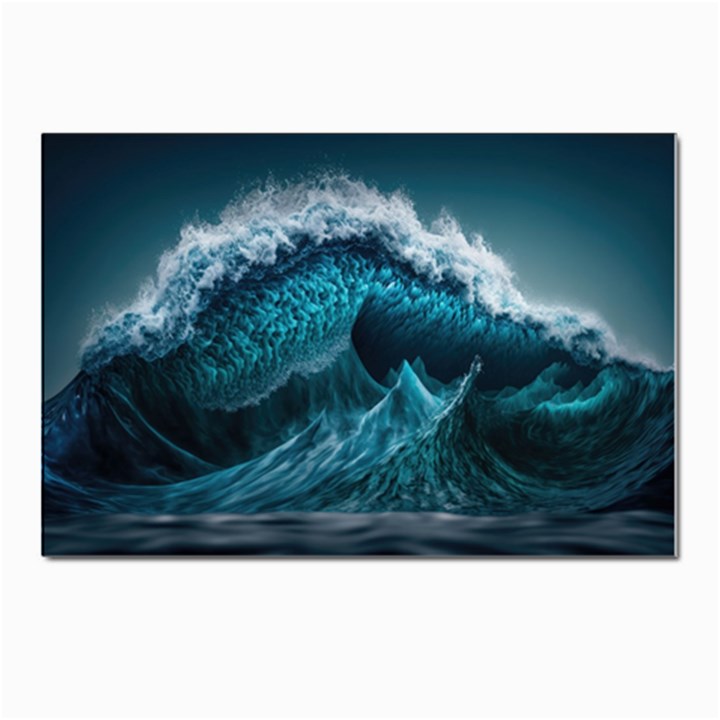 Tsunami Waves Ocean Sea Water Rough Seas Postcard 4 x 6  (Pkg of 10)