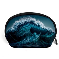 Tsunami Waves Ocean Sea Water Rough Seas Accessory Pouch (large) by uniart180623