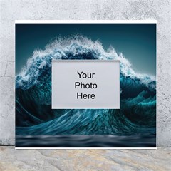 Tsunami Waves Ocean Sea Water Rough Seas White Wall Photo Frame 5  X 7  by uniart180623