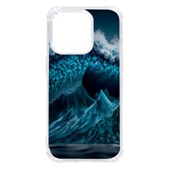 Tsunami Waves Ocean Sea Water Rough Seas Iphone 14 Pro Tpu Uv Print Case by uniart180623