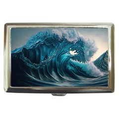 Tsunami Waves Ocean Sea Water Rough Seas Cigarette Money Case by uniart180623