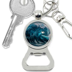 Tsunami Waves Ocean Sea Water Rough Seas Bottle Opener Key Chain by uniart180623