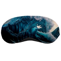 Tsunami Waves Ocean Sea Water Rough Seas Sleeping Mask by uniart180623