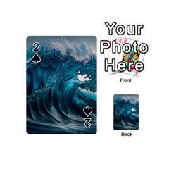 Tsunami Waves Ocean Sea Water Rough Seas Playing Cards 54 Designs (mini) by uniart180623