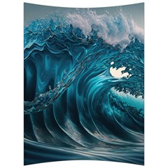 Tsunami Waves Ocean Sea Water Rough Seas Back Support Cushion by uniart180623