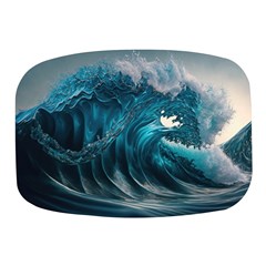 Tsunami Waves Ocean Sea Water Rough Seas Mini Square Pill Box by uniart180623