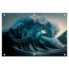 Tsunami Waves Ocean Sea Water Rough Seas Banner And Sign 6  X 4  by uniart180623