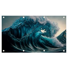 Tsunami Waves Ocean Sea Water Rough Seas Banner And Sign 7  X 4  by uniart180623