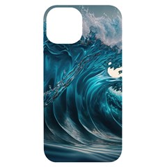 Tsunami Waves Ocean Sea Water Rough Seas Iphone 14 Black Uv Print Case